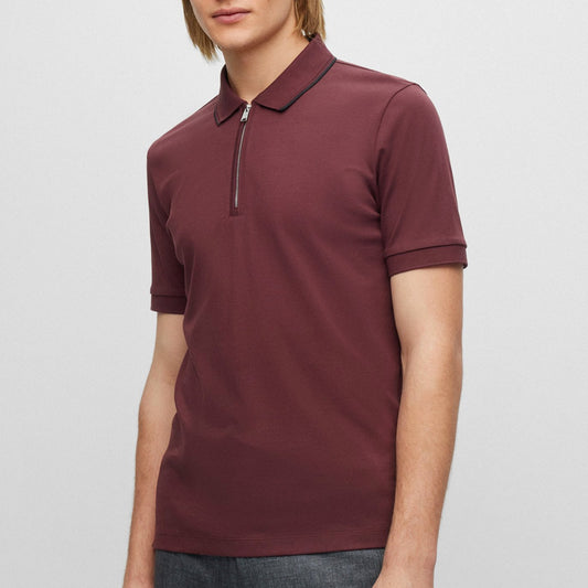 PLAYERA CUELLO POLO CON CIERRE BOSS