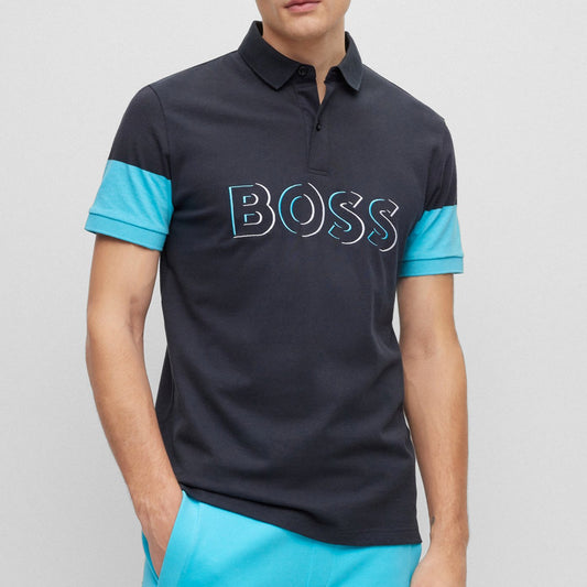 PLAYERA POLO LOGO BORDADO BOSS