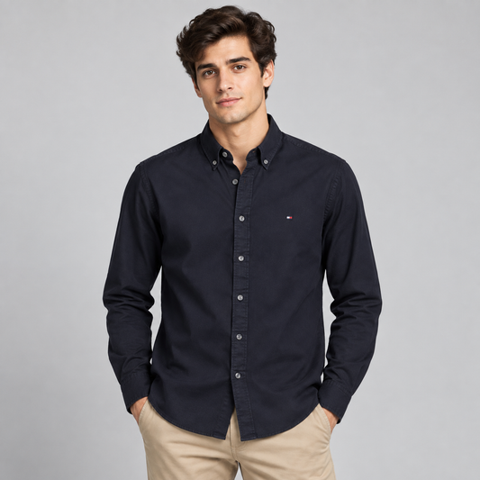 CAMISA TELA GRUESA MANGA LARGA TOMMY HILFIGER