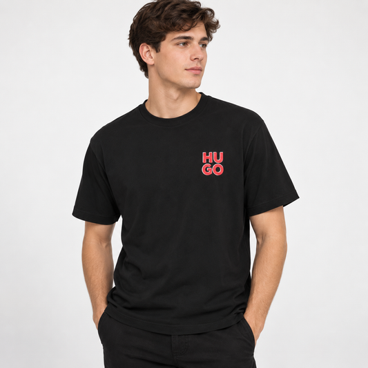 PLAYERA CUELLO REDONDO LOGO HUGO