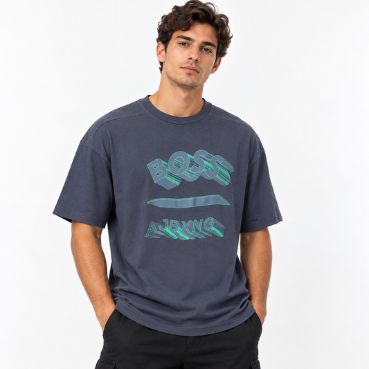 PLAYERA CUELLO REDONDO LOGO GRAFICO BOSS