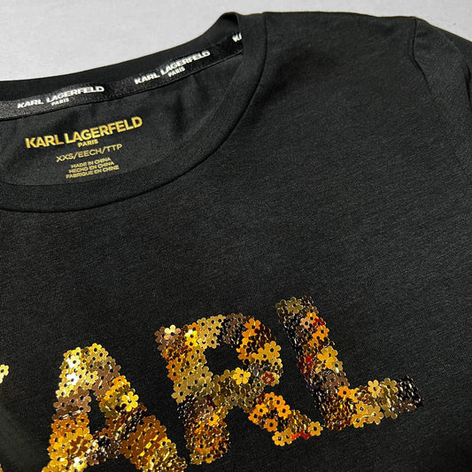 BLUSA LOGO DE LENTEJUELA KARL LAGERFELD