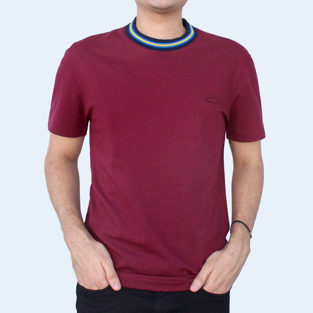 PLAYERA CUELLO REDONDO LOGO BORDADO LACOSTE – R&S