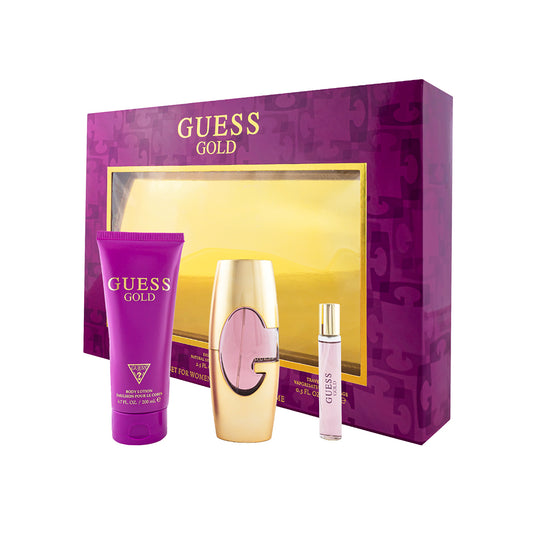 PERFUME SET 3PZAS GOLD GUESS