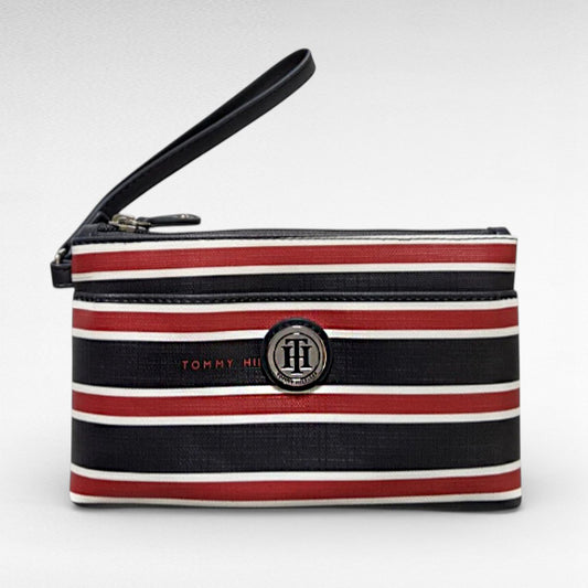 CARTERA  MUÑEQUERA LINEAS TOMMY HILFIGER