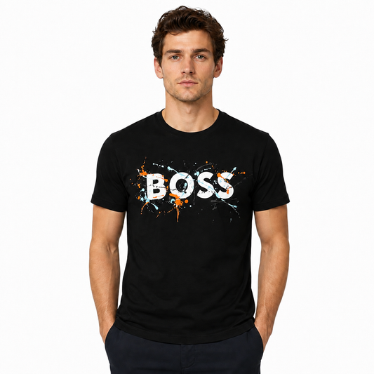 PLAYERA CUELLO REDONDO LOGO BOSS