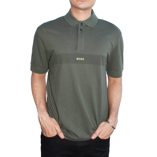 PLAYERA POLO LOGO CENTRADO BOSS