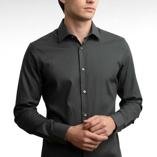 CAMISA STRECH MANGA LARGA BOSS