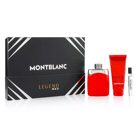 PERFUME SET 3 PZAS LEGEND RED MONT BLANC